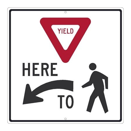 NMC Yield Here To Pedestrian Sign, TM519J TM519J